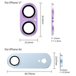 فيلم حلقة عدسة كاميرا معدنية مطفية كاملة التغطية من XDcase Armor، لهاتف iPhone 17