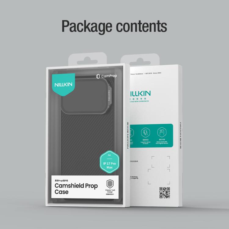 غطاء هاتف شفاف بملمس مرآة Prop CD من NILLKIN بلاك ميرور، لهواتف iPhone 17 Pro Max و iPhone 17 Pro