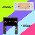 جهاز ألعاب محمول بشاشتين Sugar 1 من ONE-NETBOOK، أندرويد 14، سناب دراجون G3 الجيل الثالث، 16 جيجابايت + 512 جيجابايت