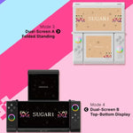 جهاز ألعاب محمول بشاشتين Sugar 1 من ONE-NETBOOK، أندرويد 14، سناب دراجون G3 الجيل الثالث، 16 جيجابايت + 512 جيجابايت