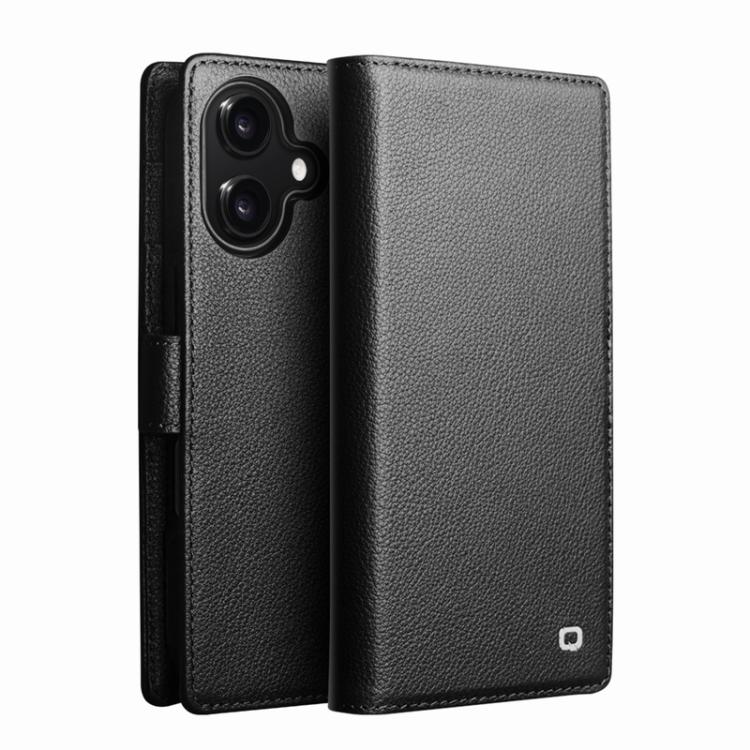 غطاء هاتف من الجلد الطبيعي الأصلي الكلاسيكي الثالث من QIALINO، لهواتف iPhone 17 Pro Max و iPhone 17 Pro و iPhone 17 و iPhone Air