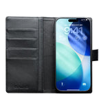 غطاء هاتف من الجلد الطبيعي الأصلي الكلاسيكي الثالث من QIALINO، لهواتف iPhone 17 Pro Max و iPhone 17 Pro و iPhone 17 و iPhone Air