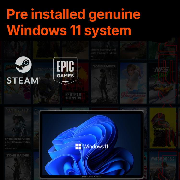جهاز ألعاب محمول OneXPlayer X1 Air بشاشة 10.95 بوصة من ONE-NETBOOK، ويندوز 11، إنتل كور ألترا 5 228V، 32 جيجابايت + 512 جيجابايت، 32 جيجابايت + 1 تيرابايت