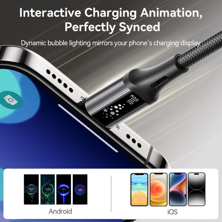 كابل بيانات شحن سريع REMAX JOYROOM S-A60 StarTalk Series بقوة 30 واط من نوع Type-C إلى 8 دبابيس، الطول: 1.2م، Type-C إلى 8 دبابيس