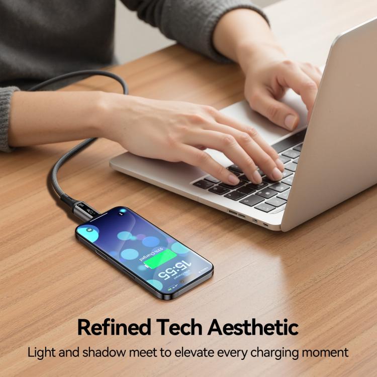 كابل بيانات شحن سريع REMAX JOYROOM S-A60 StarTalk Series بقوة 30 واط من نوع Type-C إلى 8 دبابيس، الطول: 1.2م، Type-C إلى 8 دبابيس