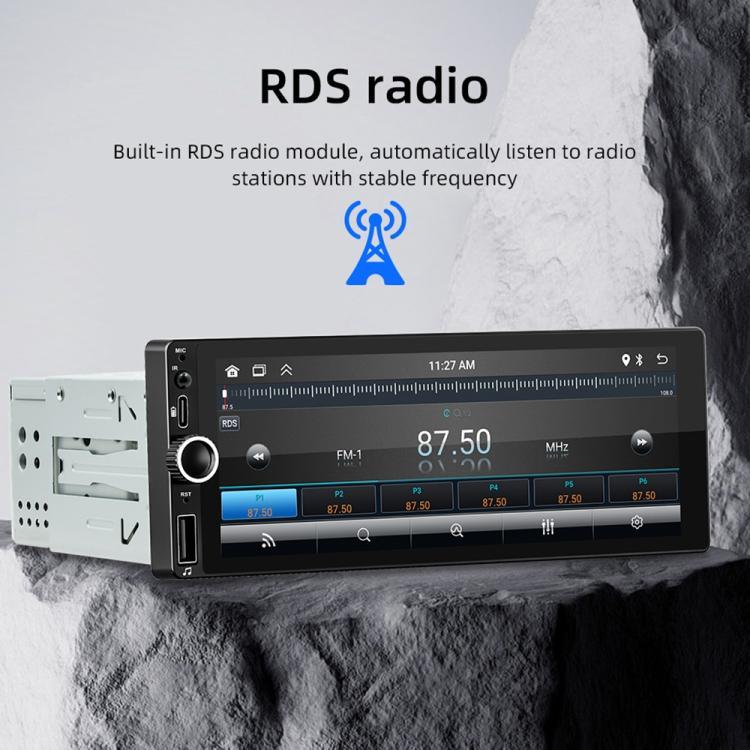 F6021 6.86 inch IPS Screen Car 1Din MP5 Player Support CarPlay & Android Auto, F6021