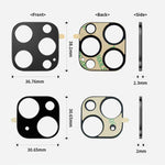 XDcase Titanium Alloy Hollow Camera Lens Protector, For iPhone 13 Pro / 13 Pro Max