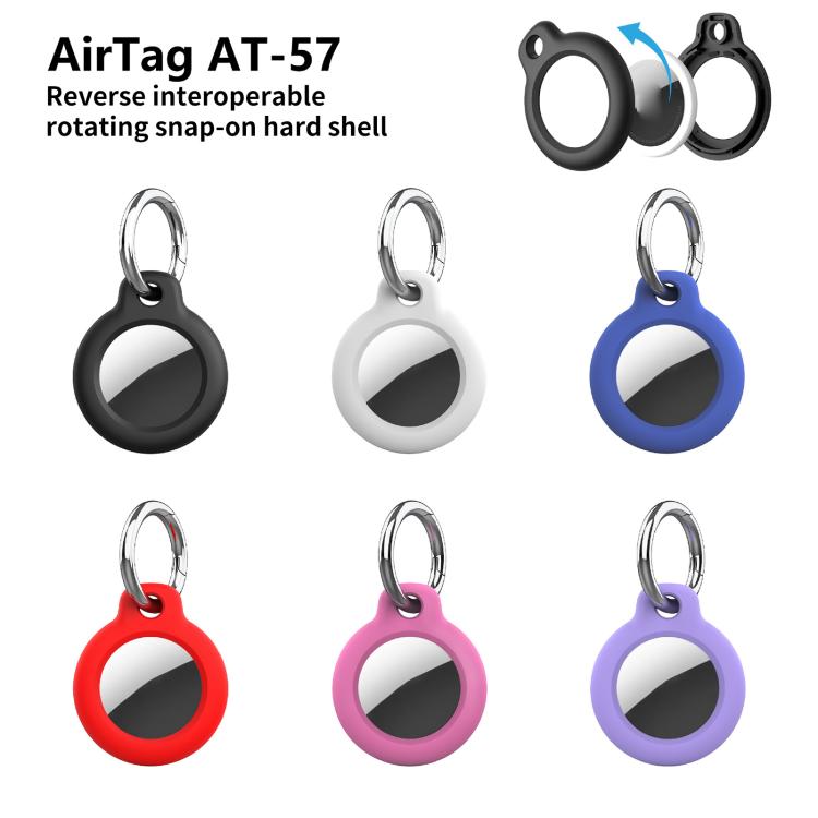 غطاء حماية PC مع مشبك زنبركي من xDfind، لجهاز AirTag الجيل الثاني / AirTag الجيل الأول