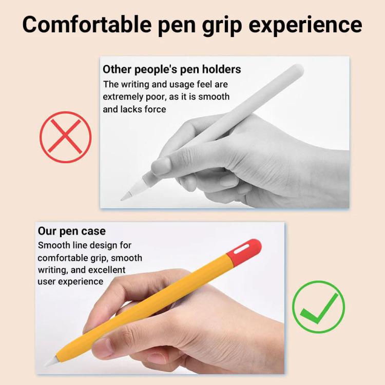غطاء واقي من السيليكون بلون متباين لقلم Stylus من XDcase، لأقلام Apple Pencil Pro / 2، Apple Pencil Pro / 2 / 1، Apple Pencil USB-C / 3
