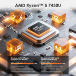حاسوب محمول GXMO T160 16 بوصة، ويندوز 11، 16GB+512GB، معالج AMD Ryzen 5 7430U سداسي النواة، قابس الاتحاد الأوروبي، قابس الولايات المتحدة، قابس المملكة المتحدة، قابس أستراليا
