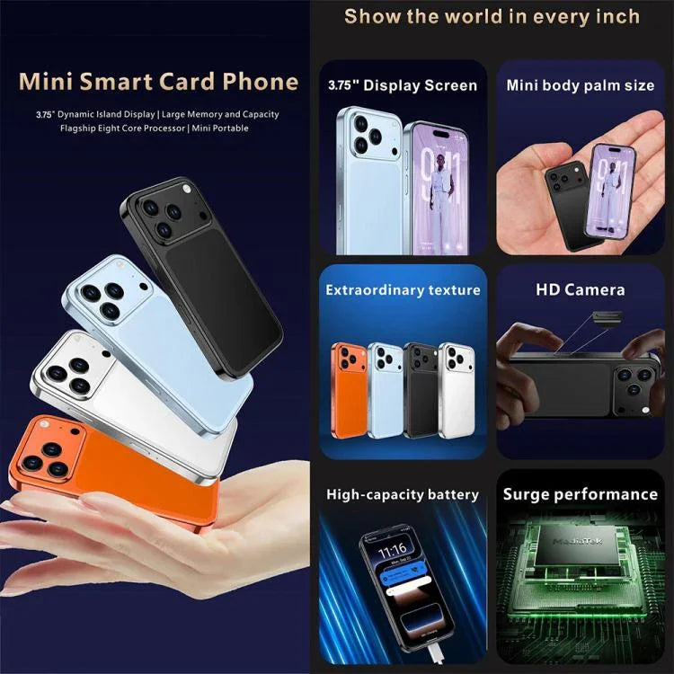 ميلروز S17 برو ميني، 4 جيجابايت + 64 جيجابايت، شاشة 3.75 بوصة، أندرويد 12.0، MTK6765 ثماني النواة، شبكة: 4G، شريحتي اتصال، يدعم جوجل بلاي