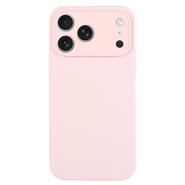 غطاء هاتف من السيليكون السائل بلون نقي مع مسام دقيقة، لهاتف iPhone 17 Pro Max