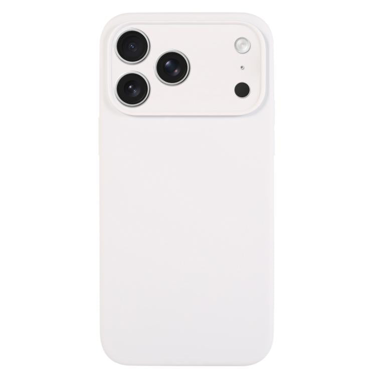غطاء هاتف من السيليكون السائل بلون نقي مع مسام دقيقة، لهاتف iPhone 17 Pro