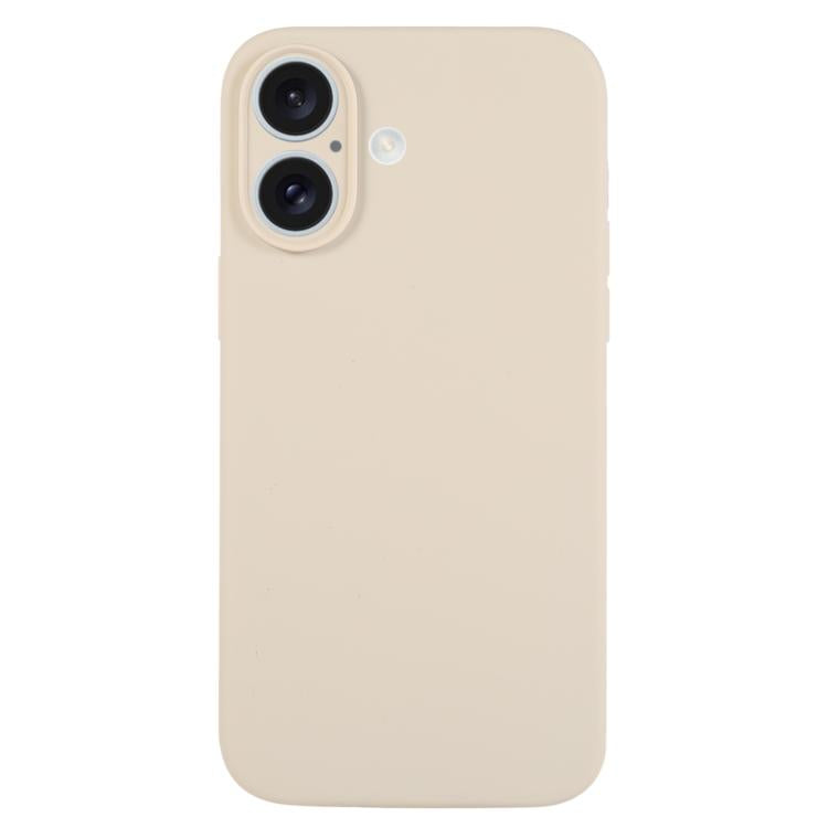 غطاء هاتف من السيليكون السائل بلون نقي مع مسام دقيقة، لهاتف iPhone 17
