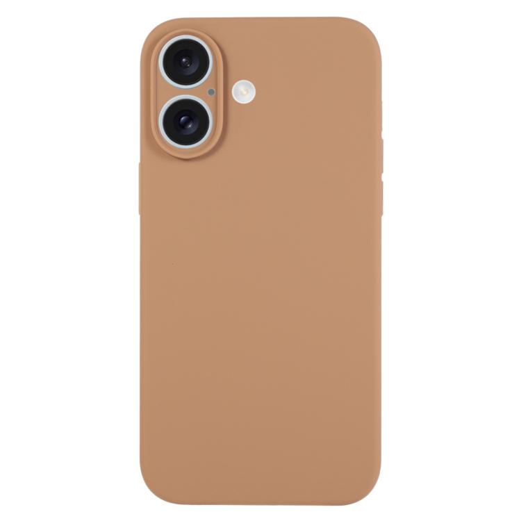 غطاء هاتف من السيليكون السائل بلون نقي مع مسام دقيقة، لهاتف iPhone 17