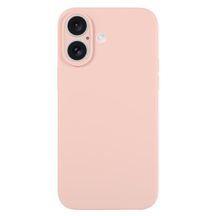 غطاء هاتف من السيليكون السائل بلون نقي مع مسام دقيقة، لهاتف iPhone 17