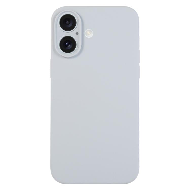 غطاء هاتف من السيليكون السائل بلون نقي مع مسام دقيقة، لهاتف iPhone 17