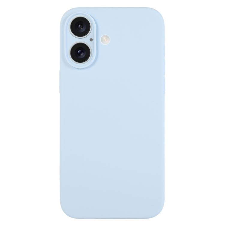 غطاء هاتف من السيليكون السائل بلون نقي مع مسام دقيقة، لهاتف iPhone 17