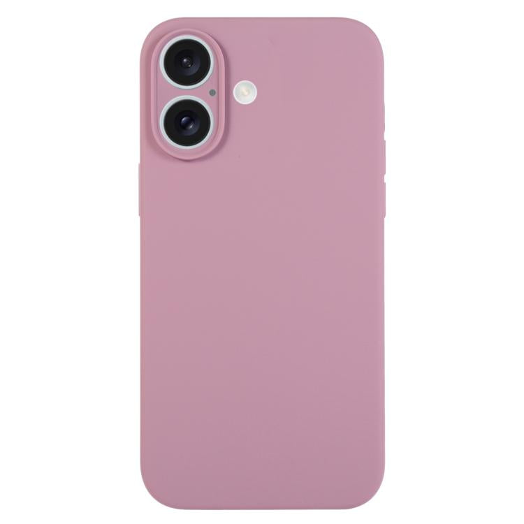 غطاء هاتف من السيليكون السائل بلون نقي مع مسام دقيقة، لهاتف iPhone 17