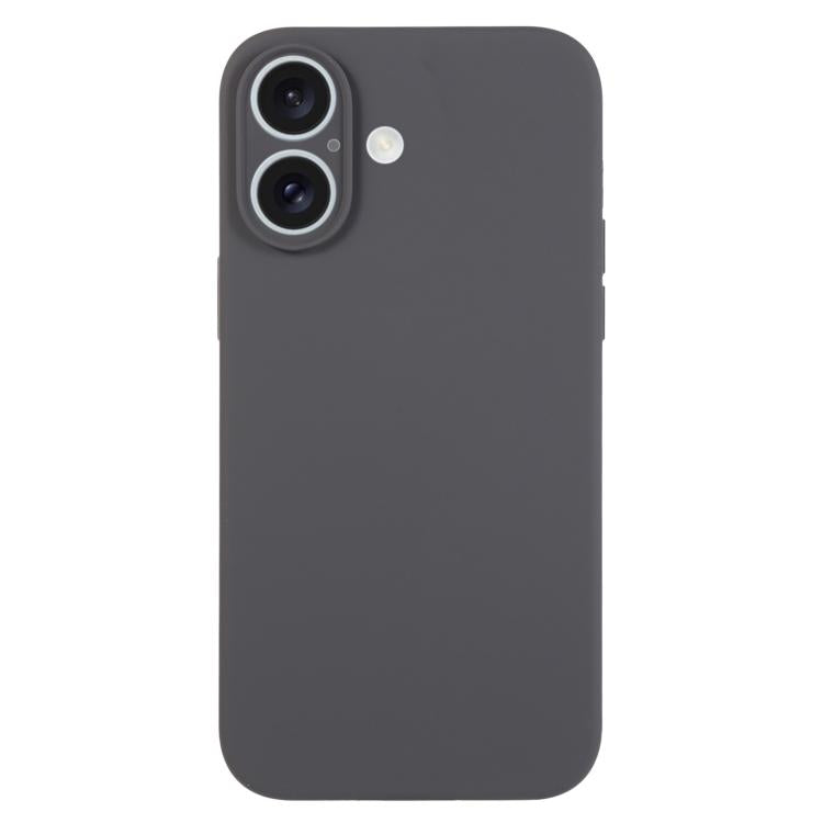 غطاء هاتف من السيليكون السائل بلون نقي مع مسام دقيقة، لهاتف iPhone 17