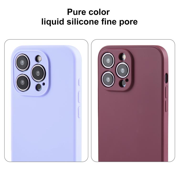غطاء هاتف من سيليكون سائل نقي بلون موحد ومسامات دقيقة، لهاتف iPhone Air