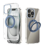 غطاء هاتف شفاف مع حامل دوار Q-LUCK مغناطيسي MagSafe من ABEEL، لهواتف iPhone 13 Pro Max، iPhone 13 Pro، iPhone 13