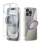 غطاء هاتف شفاف مع حامل دوار Q-LUCK مغناطيسي MagSafe من ABEEL، لهواتف iPhone 13 Pro Max، iPhone 13 Pro، iPhone 13