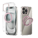غطاء هاتف شفاف مع حامل دوار Q-LUCK مغناطيسي MagSafe من ABEEL، لهواتف iPhone 13 Pro Max، iPhone 13 Pro، iPhone 13