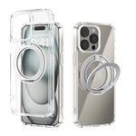 غطاء هاتف شفاف مع حامل دوار Q-LUCK مغناطيسي MagSafe من ABEEL، لهواتف iPhone 13 Pro Max، iPhone 13 Pro، iPhone 13