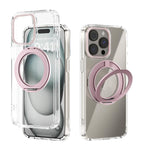 غطاء هاتف شفاف مع حامل دوار Q-LUCK مغناطيسي MagSafe من ABEEL، لهواتف iPhone 13 Pro Max، iPhone 13 Pro، iPhone 13