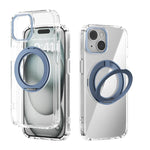 غطاء هاتف شفاف مع حامل دوار Q-LUCK مغناطيسي MagSafe من ABEEL، لهواتف iPhone 13 Pro Max، iPhone 13 Pro، iPhone 13