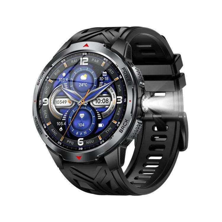 KT88 شاشة TFT بحجم 1.7 بوصة ساعة ذكية رياضية مقاومة للماء 3ATM مع مصباح يدوي