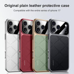 غطاء هاتف من الجلد العادي PC، لهواتف iPhone 17 Pro Max، iPhone 17 Pro، iPhone 17، iPhone Air