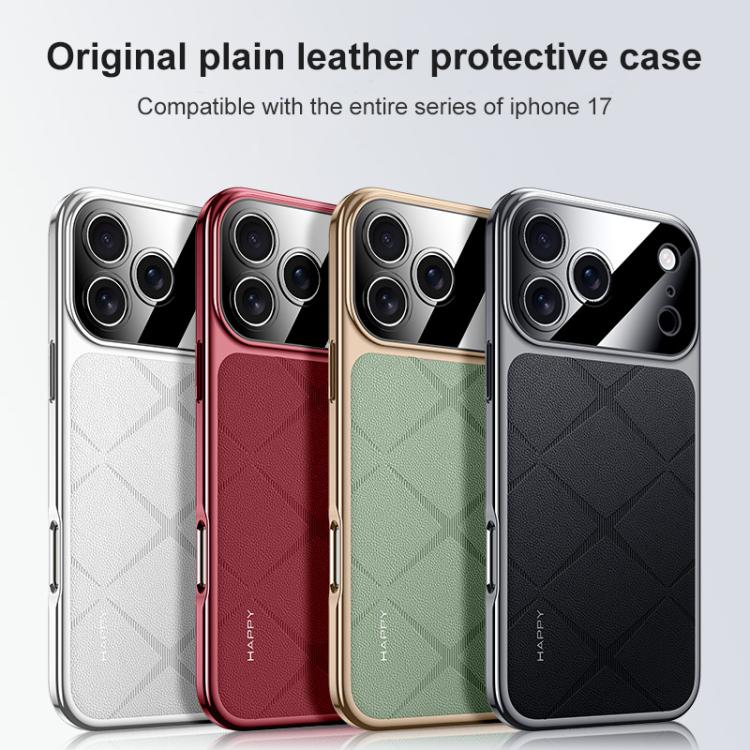غطاء هاتف من الجلد العادي PC، لهواتف iPhone 17 Pro Max، iPhone 17 Pro، iPhone 17، iPhone Air