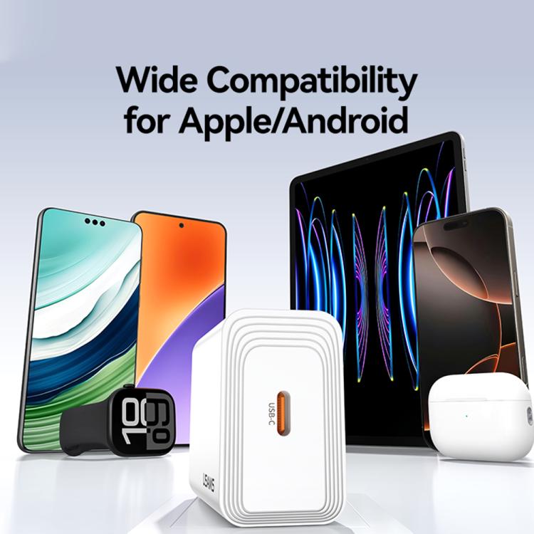 شاحن سريع USB-C / Type-C منفذ واحد USAMS CC325 T69 PD 20 واط، CC325
