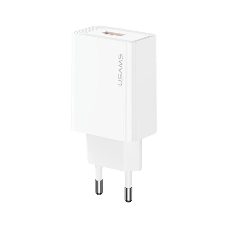 شاحن سريع USB-A منفذ واحد USAMS CC324 T69 QC18W، CC324