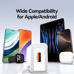شاحن سريع USB-A منفذ واحد USAMS CC324 T69 QC18W، CC324