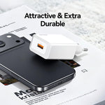 شاحن سريع USB-A منفذ واحد USAMS CC324 T69 QC18W، CC324