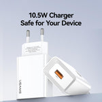 شاحن USB منفذ واحد USAMS CC326 T69 10.5 واط 2.1 أمبير، CC326