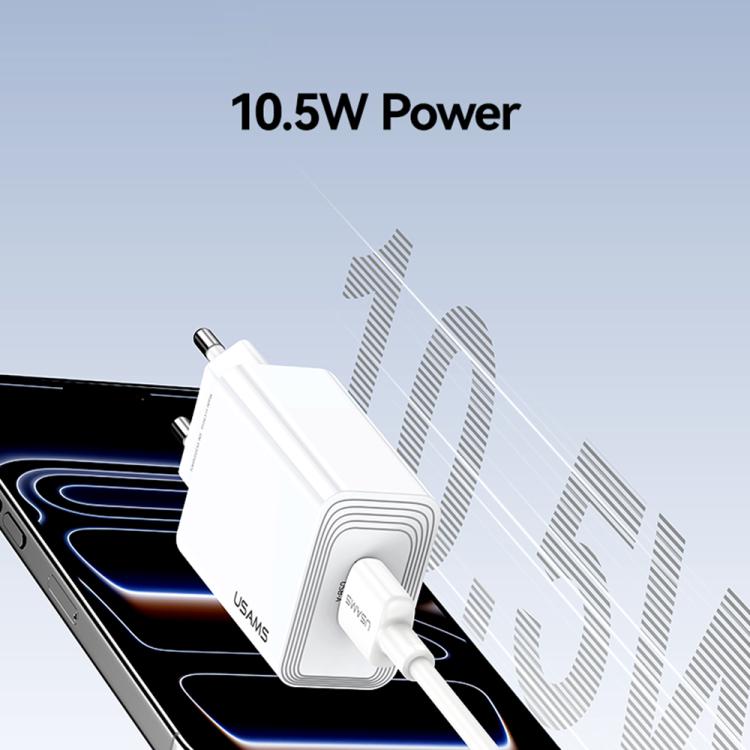 شاحن USB منفذ واحد USAMS CC326 T69 10.5 واط 2.1 أمبير، CC326