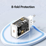 شاحن سريع USB-C / Type-C منفذ واحد USAMS CC329 T69 PD 30 واط، CC329