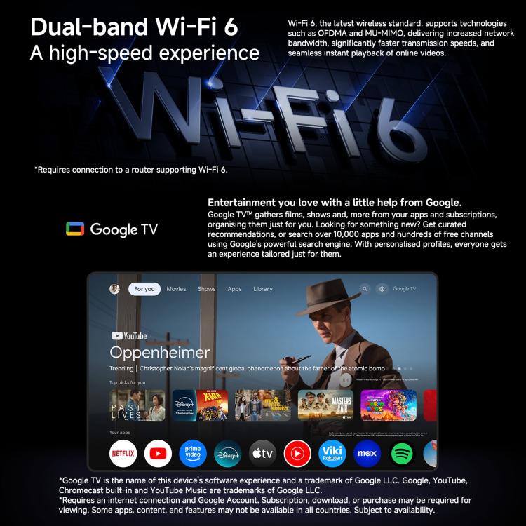 عصا تلفاز شاومي الأصلية الجيل الثاني بمعالج رباعي النواة Cortex-A55 بدقة 4K ألترا إتش دي مع واي فاي مزدوج النطاق WiFi6 وعصا Google TV، النسخة العالمية مع Google Play، 2 جيجابايت + 8 جيجابايت