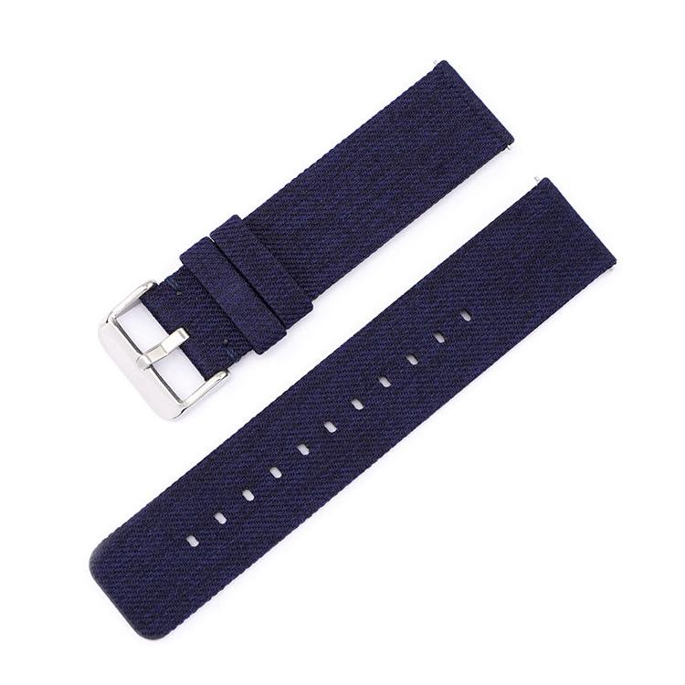 Stainless Steel Pin Buckle Nylon Woven Canvas Watch Band, 16mm, 18mm