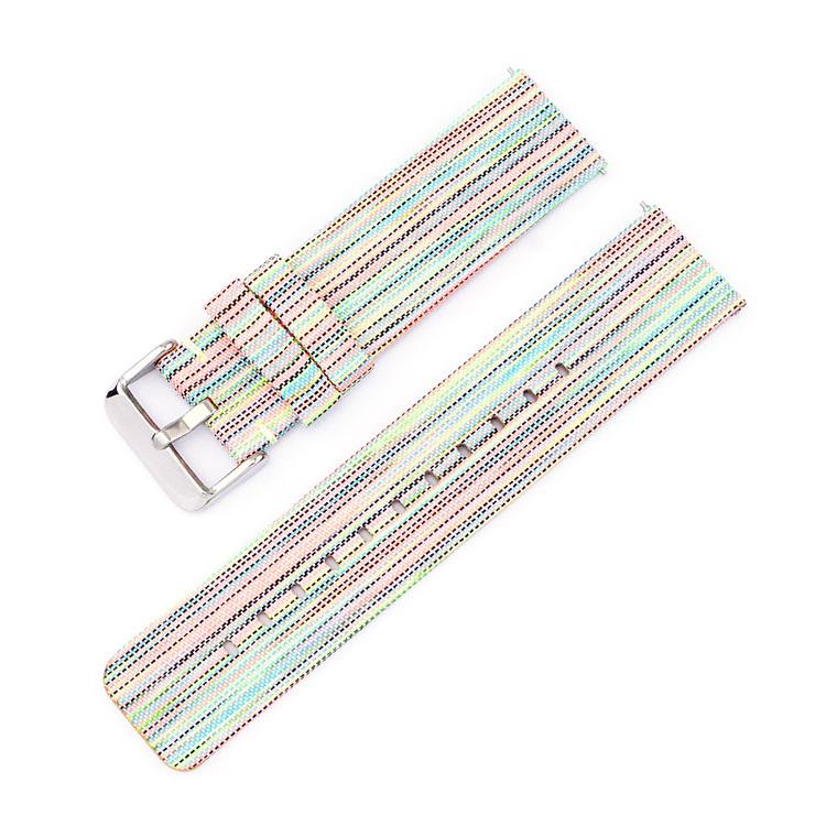 Stainless Steel Pin Buckle Nylon Woven Canvas Watch Band, 20mm, 22mm