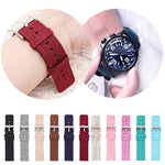 Stainless Steel Pin Buckle Nylon Woven Canvas Watch Band, 16mm, 18mm