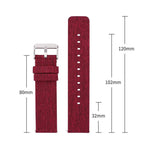 Stainless Steel Pin Buckle Nylon Woven Canvas Watch Band, 12mm, 14mm