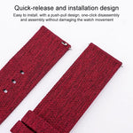 Stainless Steel Pin Buckle Nylon Woven Canvas Watch Band, 16mm, 18mm