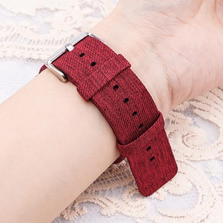 Stainless Steel Pin Buckle Nylon Woven Canvas Watch Band, 16mm, 18mm