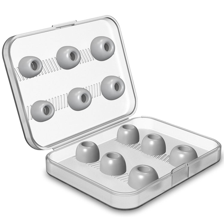 12 قطعة من سدادات أذن قابلة للاستبدال من رغوة الذاكرة لسماعات AirPods Pro، مع صندوق تخزين، رغوة ذاكرة رمادي
