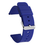 Stainless Steel Silver Pin Buckle Solid Color Silicone Waterproof Watch Band, 10mm, 12mm, 14mm, 15mm